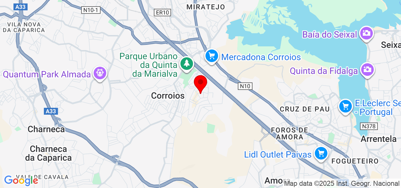 Aloma Fisioterapia - Setúbal - Seixal - Mapa