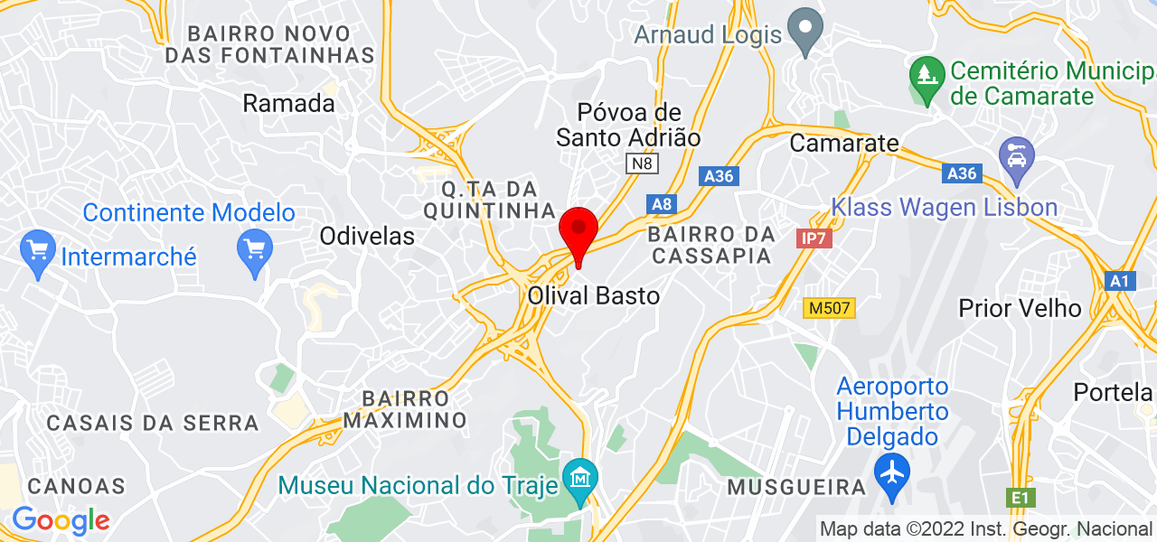 Oliveira Transporte e Mudan&ccedil;a - Lisboa - Odivelas - Mapa