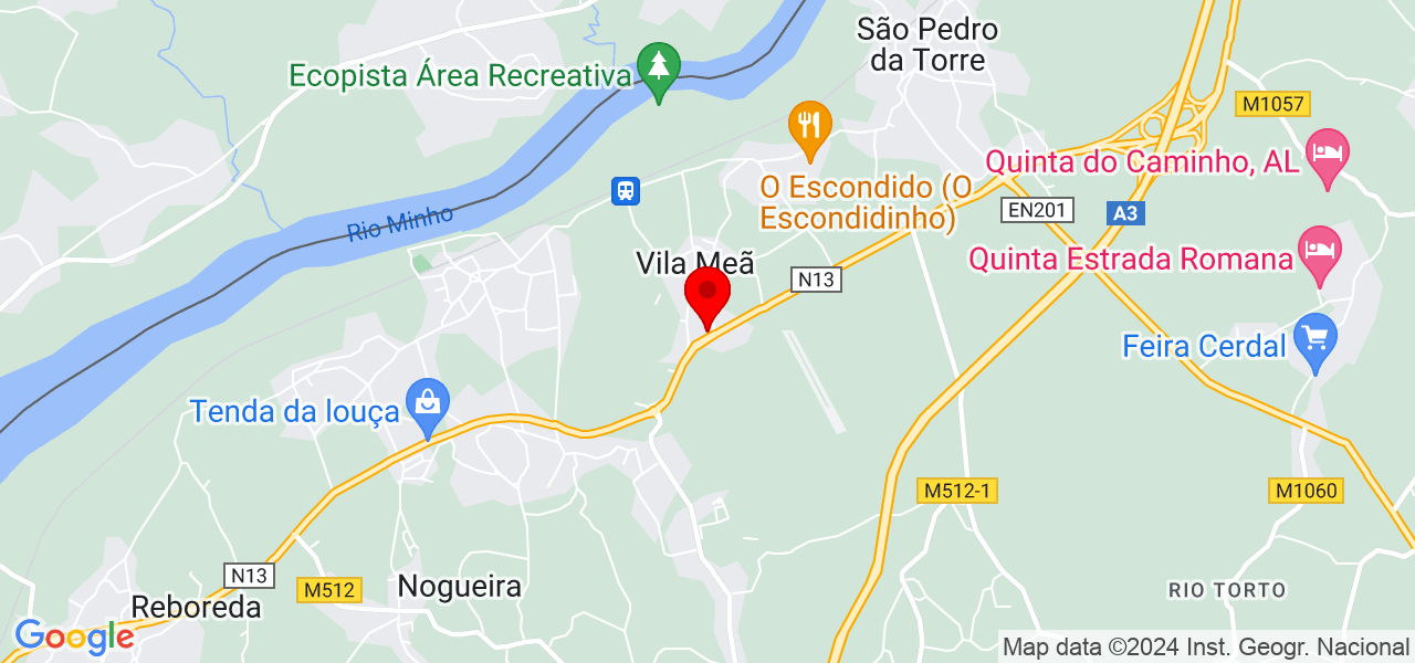 rosa mina - Viana do Castelo - Vila Nova de Cerveira - Mapa