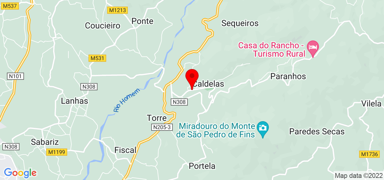 Elis&acirc;ngela - Braga - Amares - Mapa