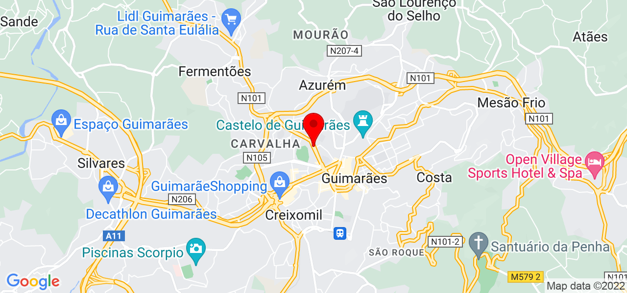Val Bender - Braga - Guimarães - Mapa