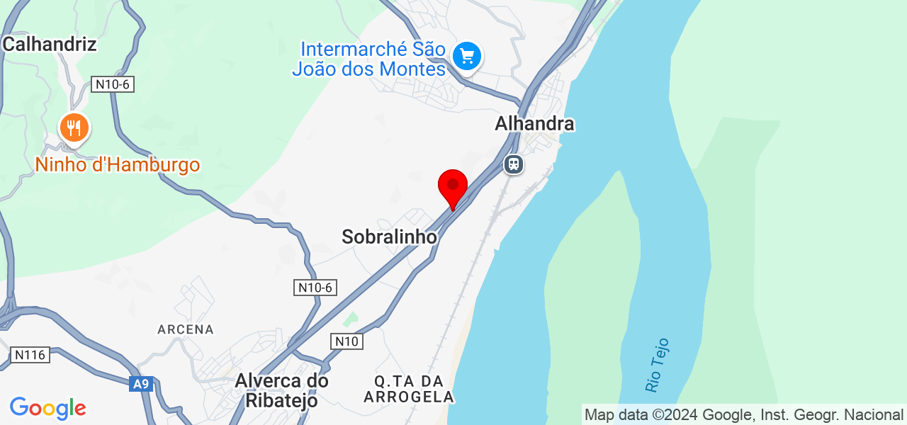 Claudine Barros - Lisboa - Vila Franca de Xira - Map
