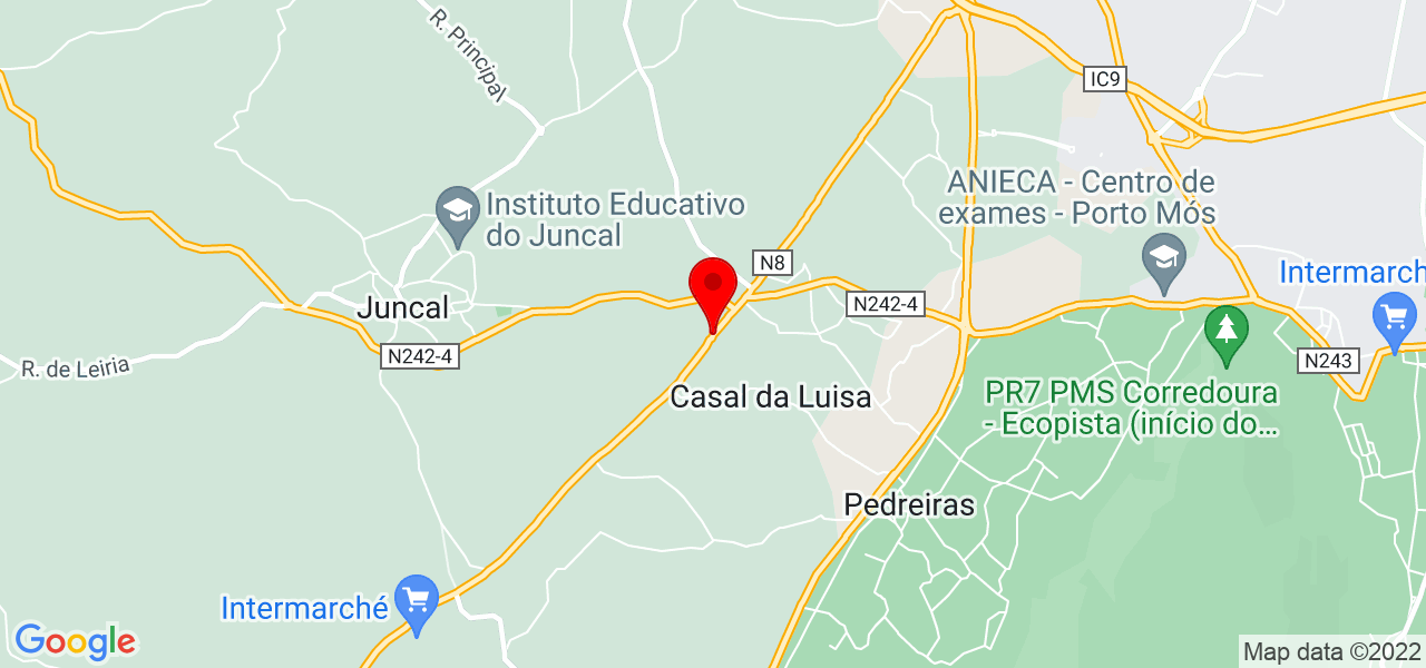 Fl&aacute;via lopes - Leiria - Porto de Mós - Mapa