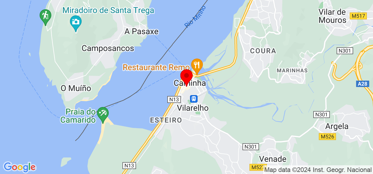 Cláudia Ferreira - Viana do Castelo - Caminha - Mapa