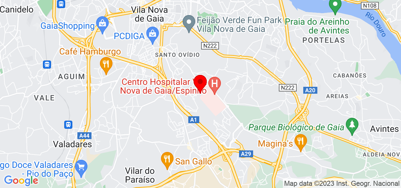Diana Magalh&atilde;es - Porto - Vila Nova de Gaia - Mapa