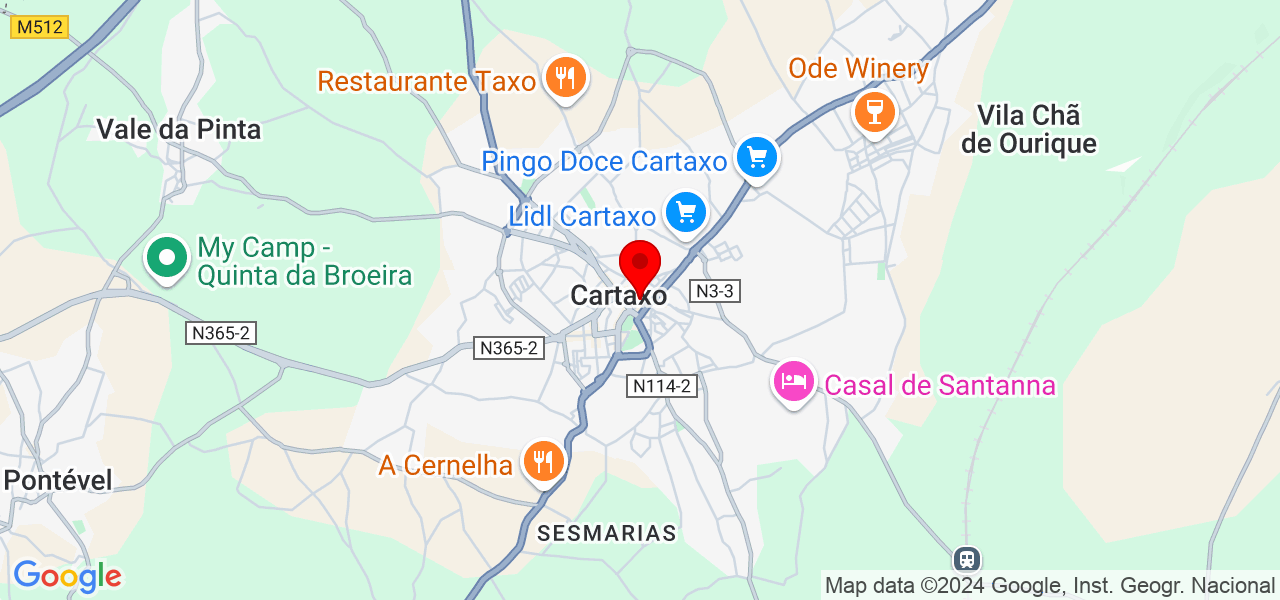 Ana Sofia Segurado - Santarém - Cartaxo - Mapa