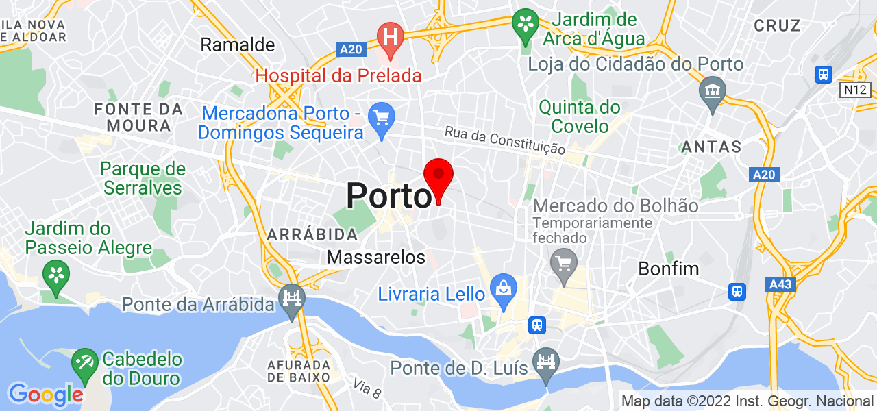 Transportes Centrais do Monte Pedral - Porto - Porto - Mapa