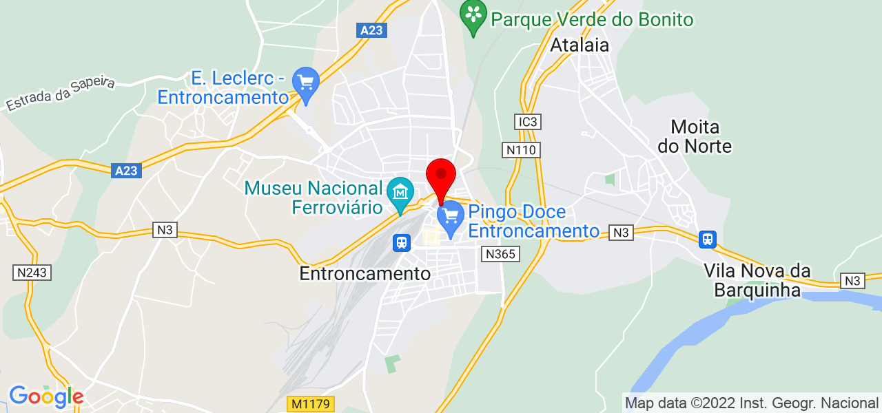 C&aacute;tia Fangueiro - Santarém - Entroncamento - Mapa