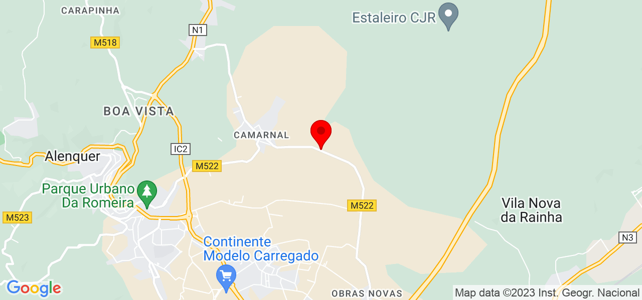 Domingas Clarice Mateus - Lisboa - Alenquer - Mapa