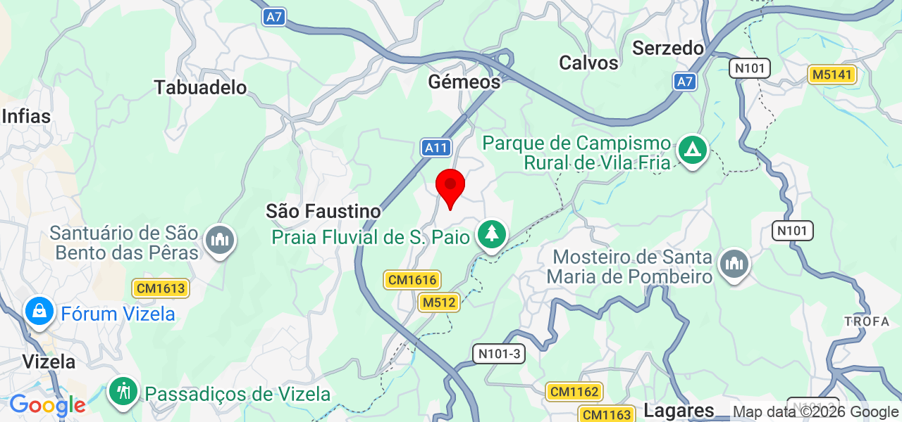 Betina Ruiz - Braga - Vizela - Map