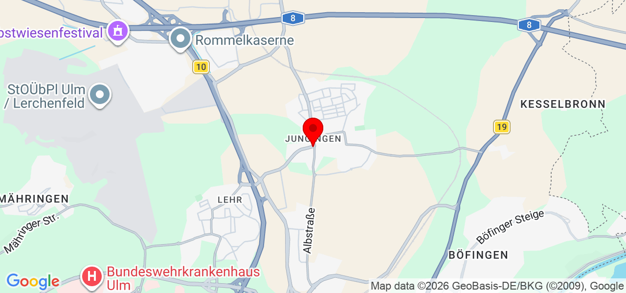 Glashandel Avdic - Baden-Württemberg - Ulm - Mapa