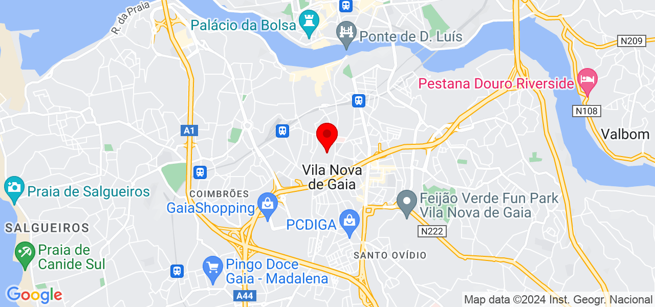 Cláudia Oliveira - Porto - Vila Nova de Gaia - Mapa