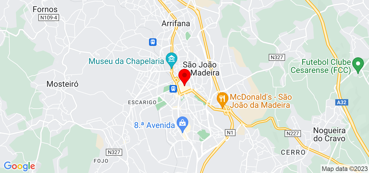 Andr&eacute; C - Aveiro - São João da Madeira - Mapa