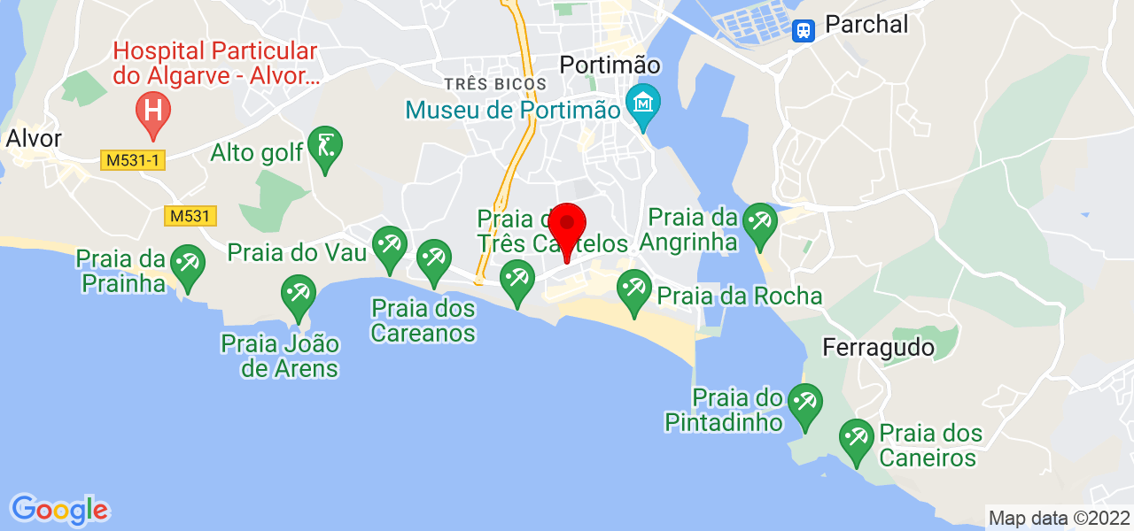 Carine Cunha - Faro - Portimão - Mapa