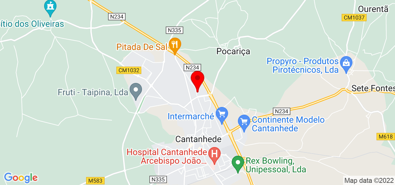 Eugenio Verela - Coimbra - Cantanhede - Mapa