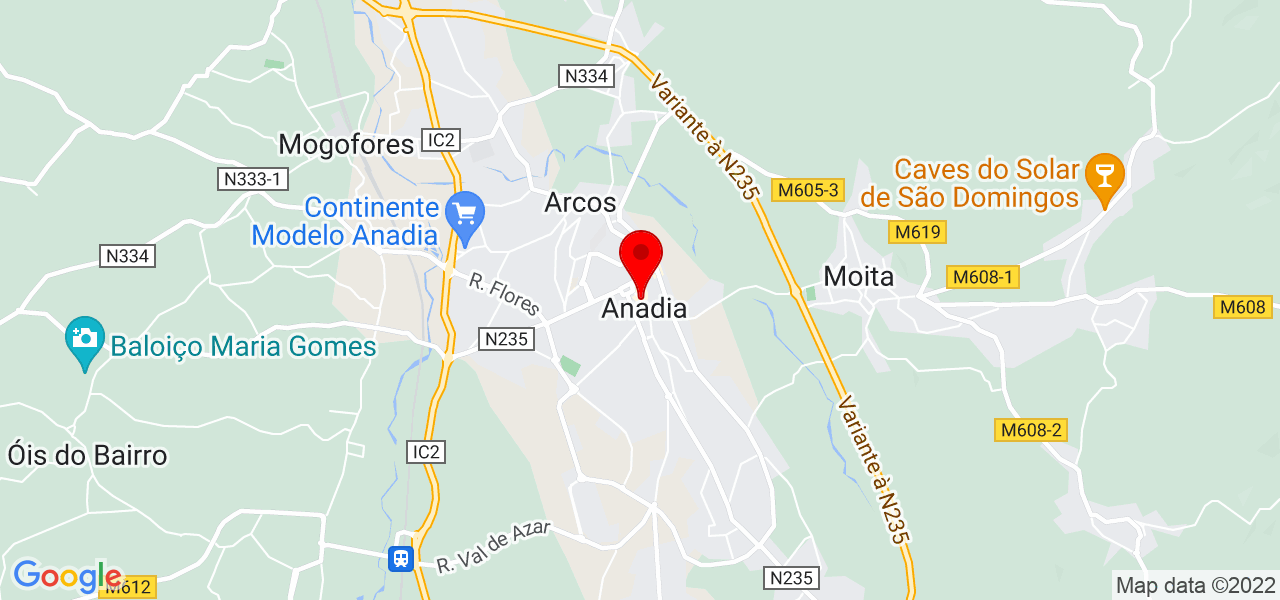 In&ecirc;s Rodrigues - Aveiro - Anadia - Mapa