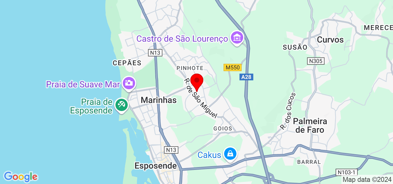 Leandro Coutinho - Braga - Esposende - Mapa