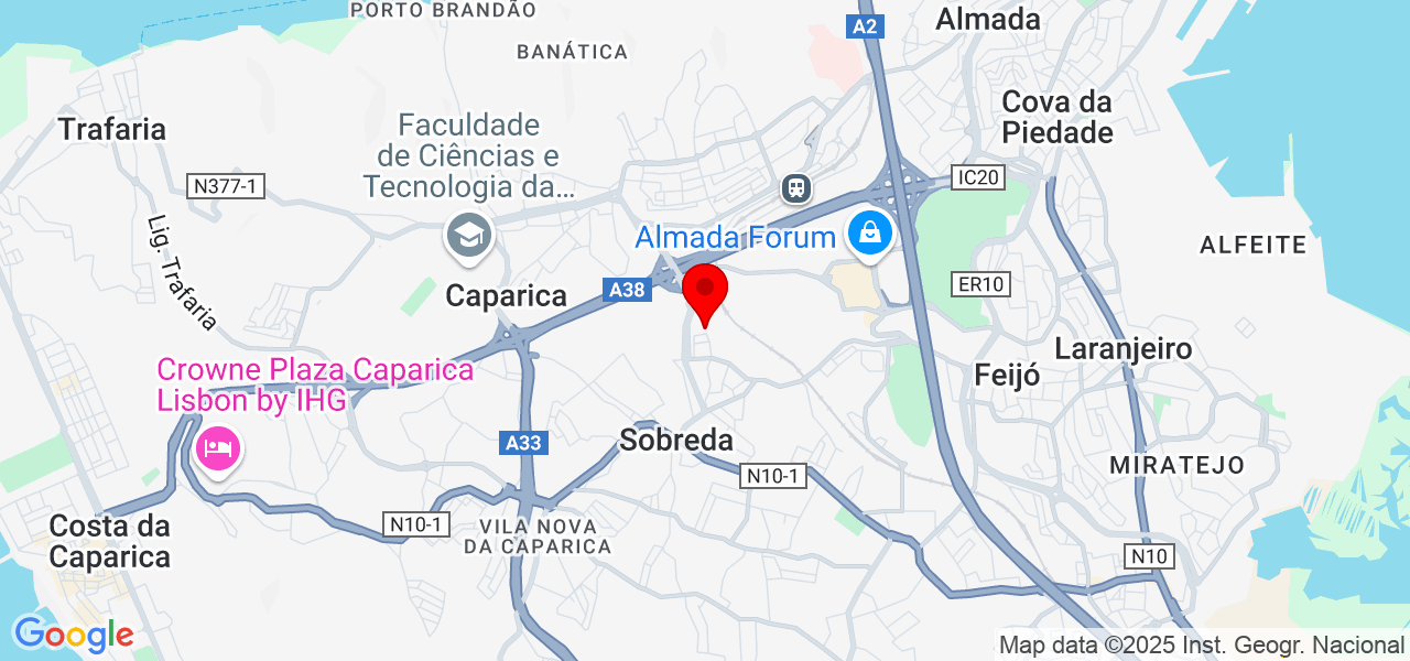 Anita Santos - Setúbal - Almada - Mapa