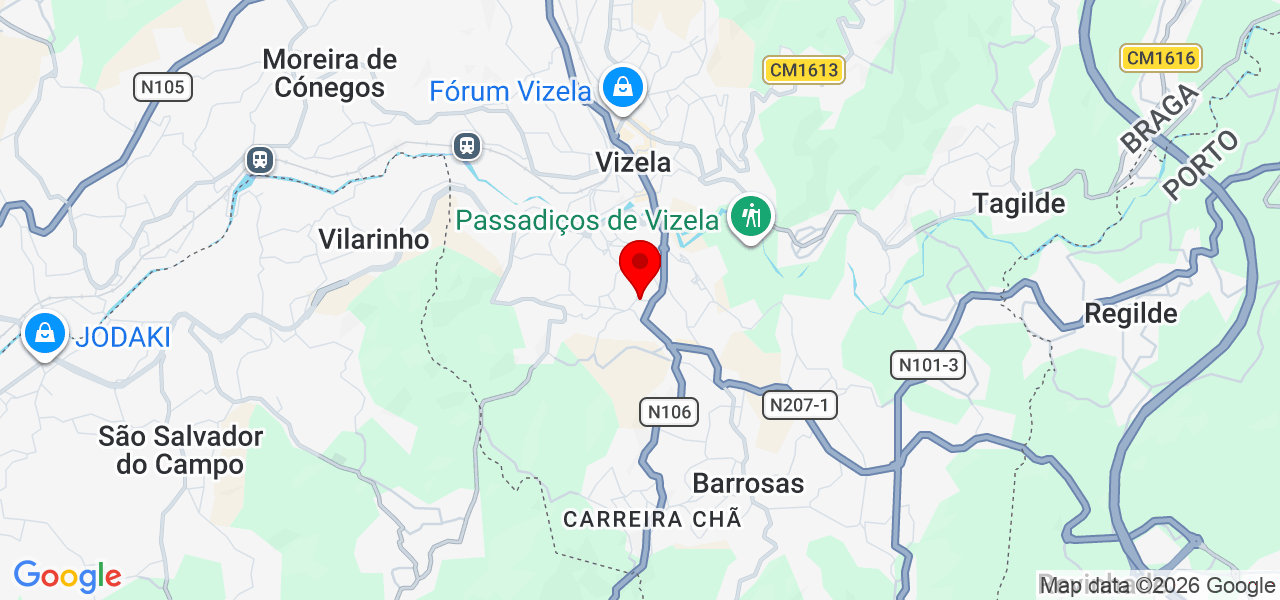 Juliana Filipa - Braga - Vizela - Mapa