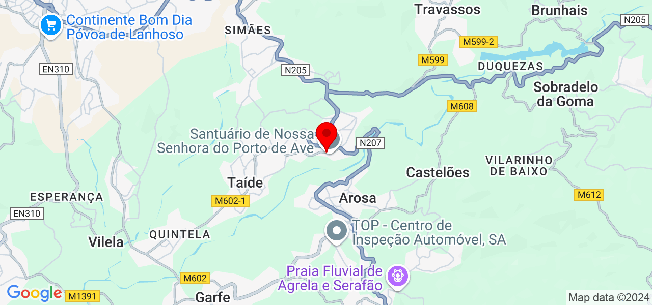 Daniela Fernandes - Braga - Póvoa de Lanhoso - Mapa
