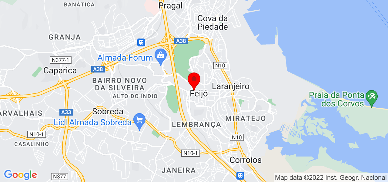 Bernardo Gomes - Setúbal - Almada - Mapa