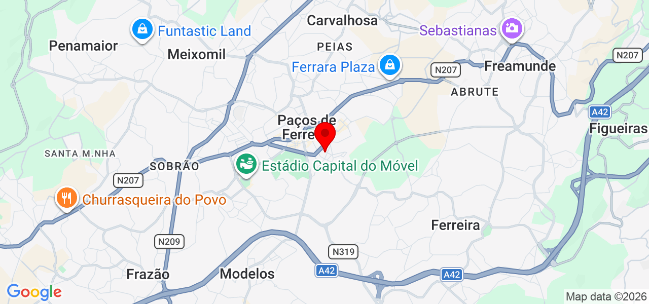 Leonardo Nunes - Porto - Paços de Ferreira - Mapa