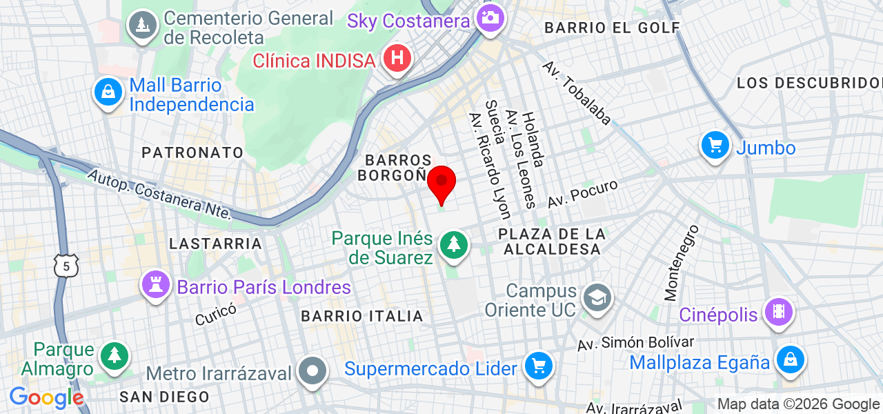 Servicios De Tarot - Región Metropolitana de Santiago - Santiago - Mapa