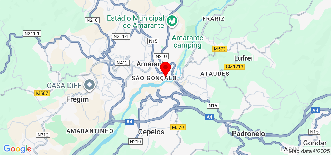 Abençoadalegria Unipessoal Lda - Porto - Amarante - Mapa