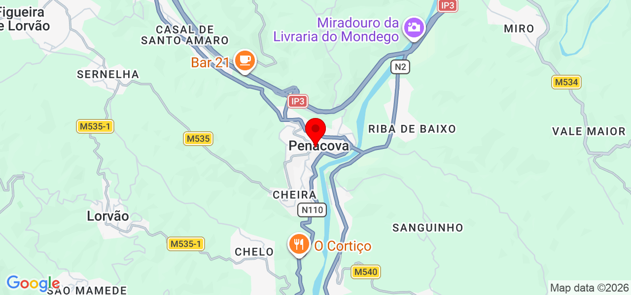 Mariana Canha - Coimbra - Penacova - Map