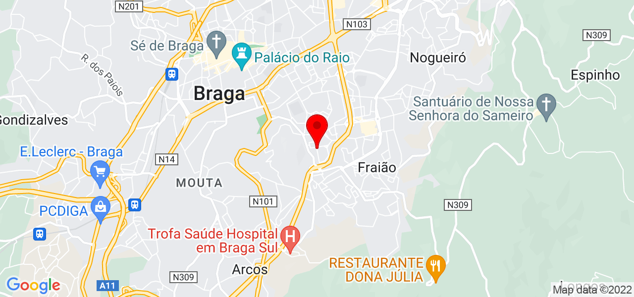 Maria das Dores Rodrigues - Braga - Braga - Mapa
