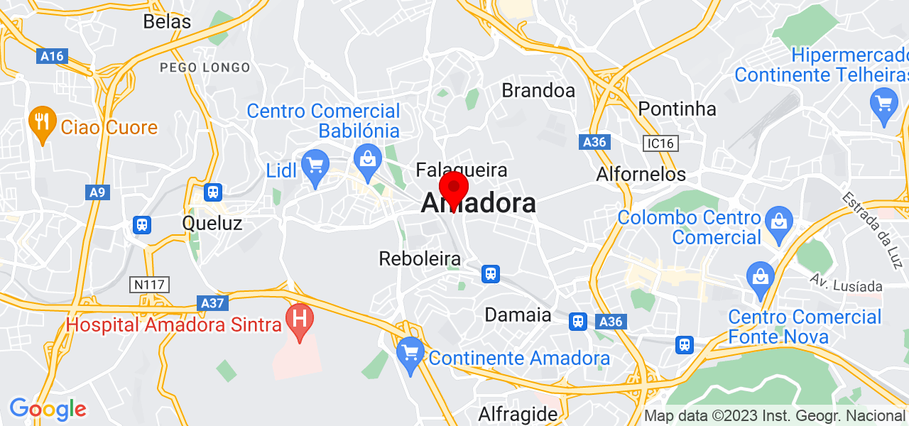 Motorista - Lisboa - Amadora - Mapa