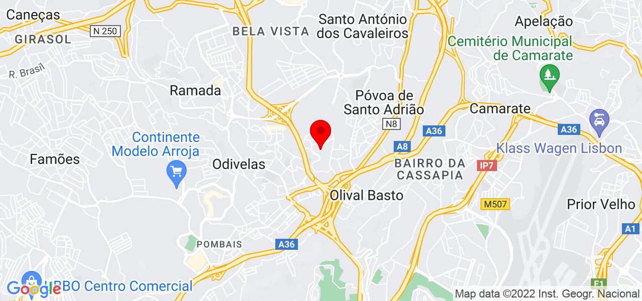 In&ecirc;s de oliveira - Lisboa - Odivelas - Mapa