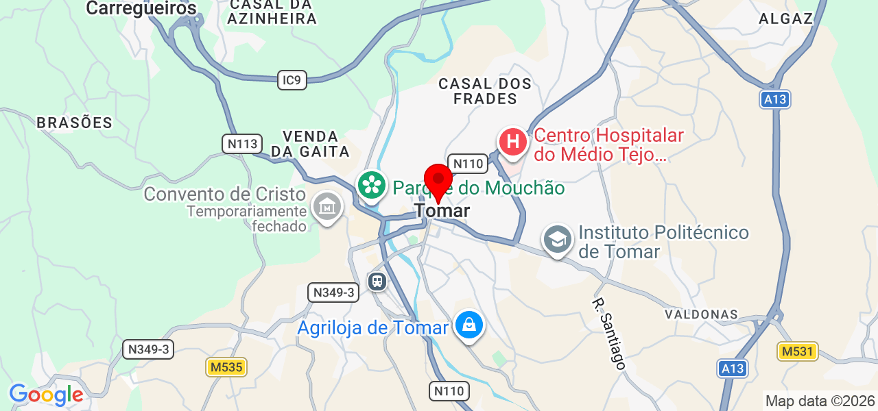 Melissa Oliveira - Santarém - Tomar - Map