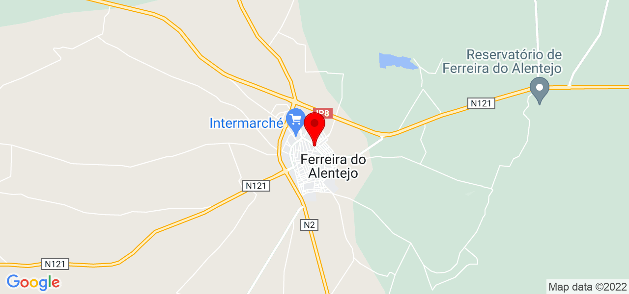 Ghypsis Rodr&iacute;guez - Beja - Ferreira do Alentejo - Mapa