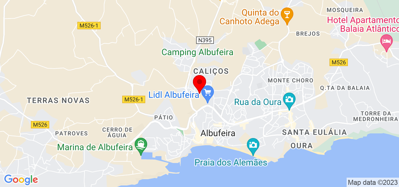 Real realiza - Faro - Albufeira - Mapa