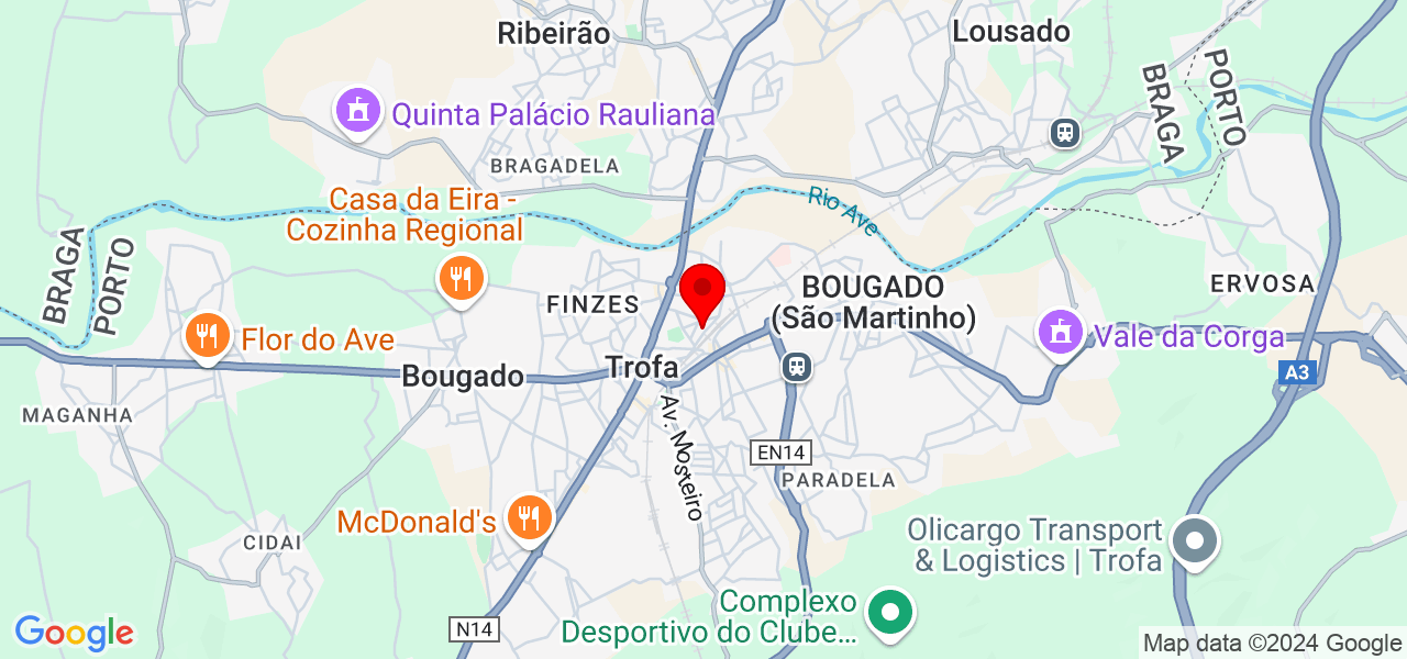 Edisson gomez - Porto - Trofa - Map