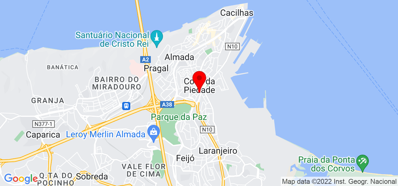 Ver&oacute;nica Arezes - Setúbal - Almada - Mapa