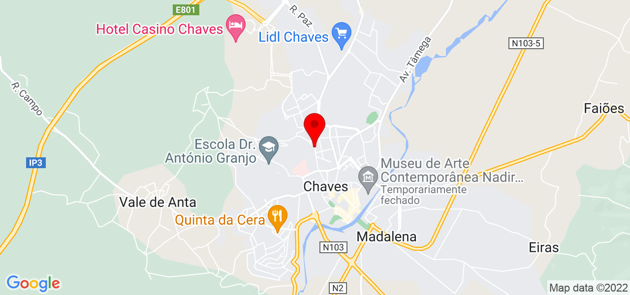 Jos&eacute; Felix - Vila Real - Chaves - Mapa