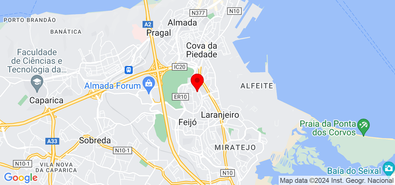 Dcore - Setúbal - Almada - Mapa