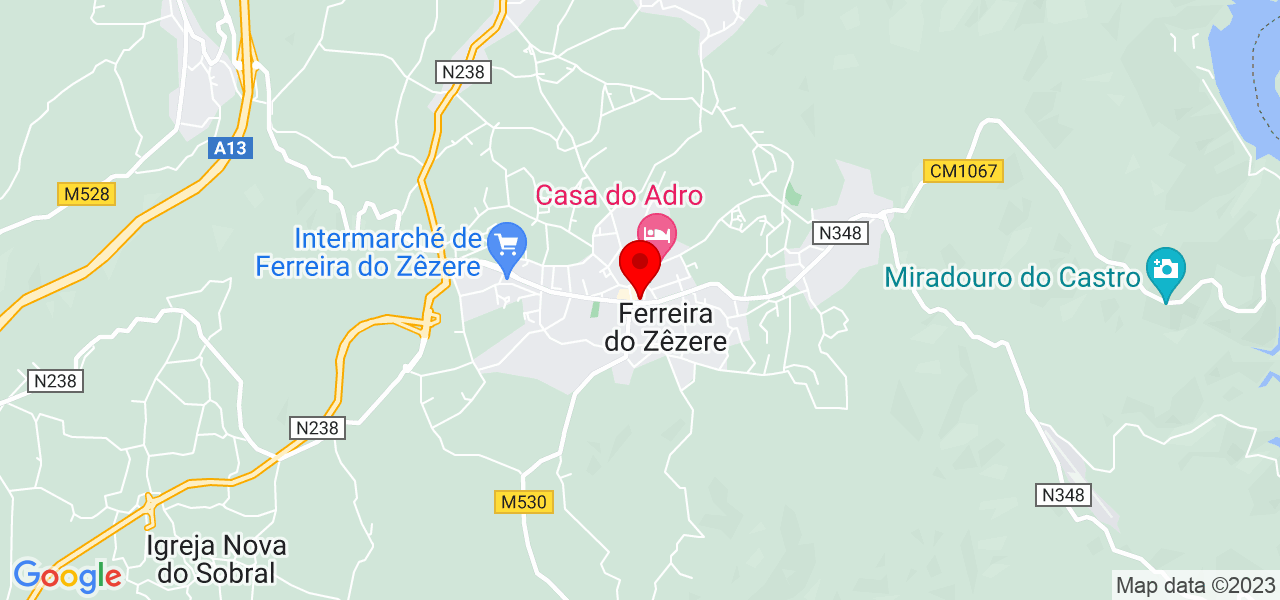JD Serviços - Santarém - Ferreira do Zêzere - Mapa