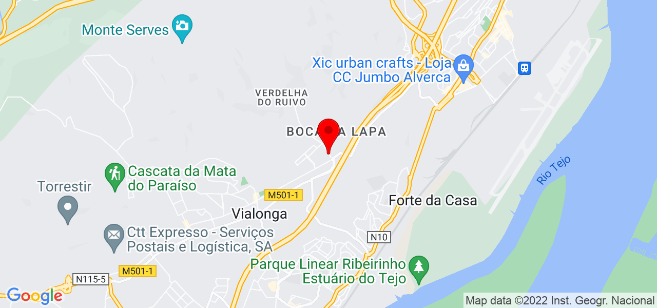 Juliana Fontenelle - Lisboa - Vila Franca de Xira - Mapa