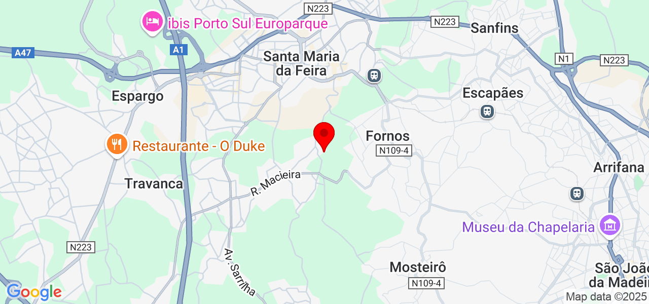 Peter Vieira - Aveiro - Santa Maria da Feira - Mapa
