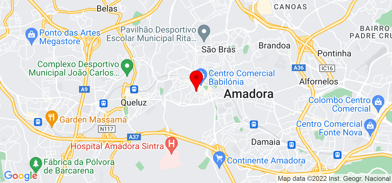 Yessica insuasti - Lisboa - Amadora - Mapa