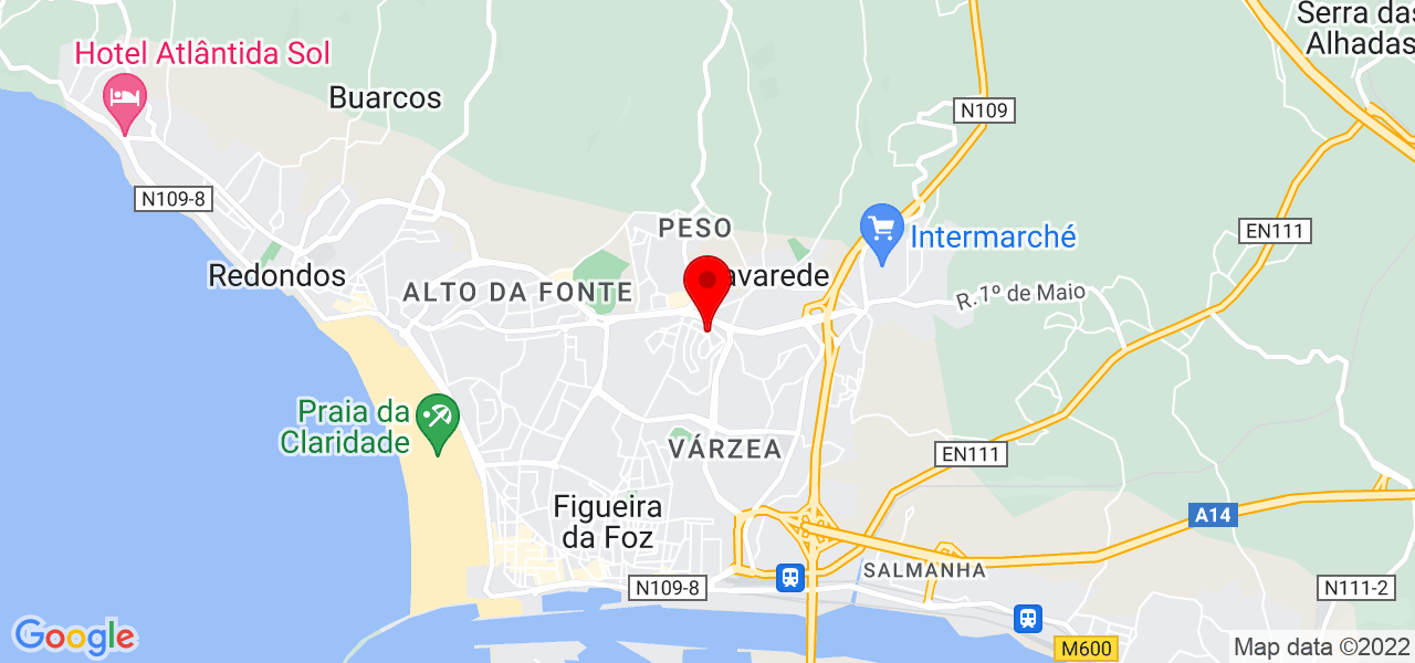 Jenifer - Coimbra - Figueira da Foz - Mapa