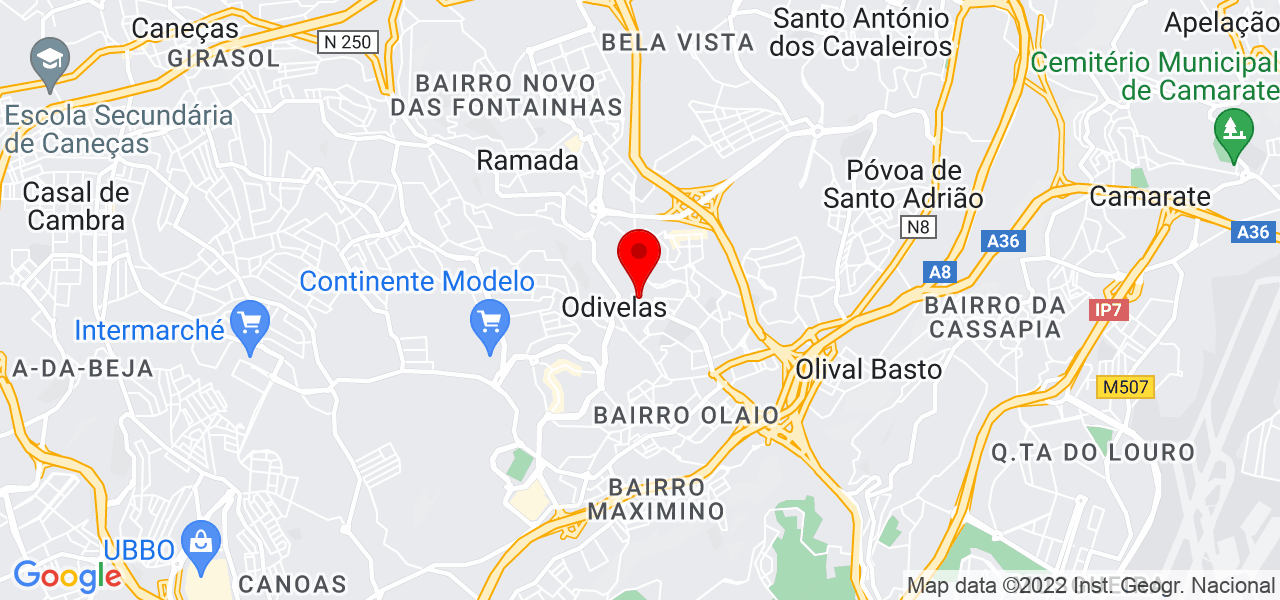 Berta Cabinda - Lisboa - Odivelas - Map