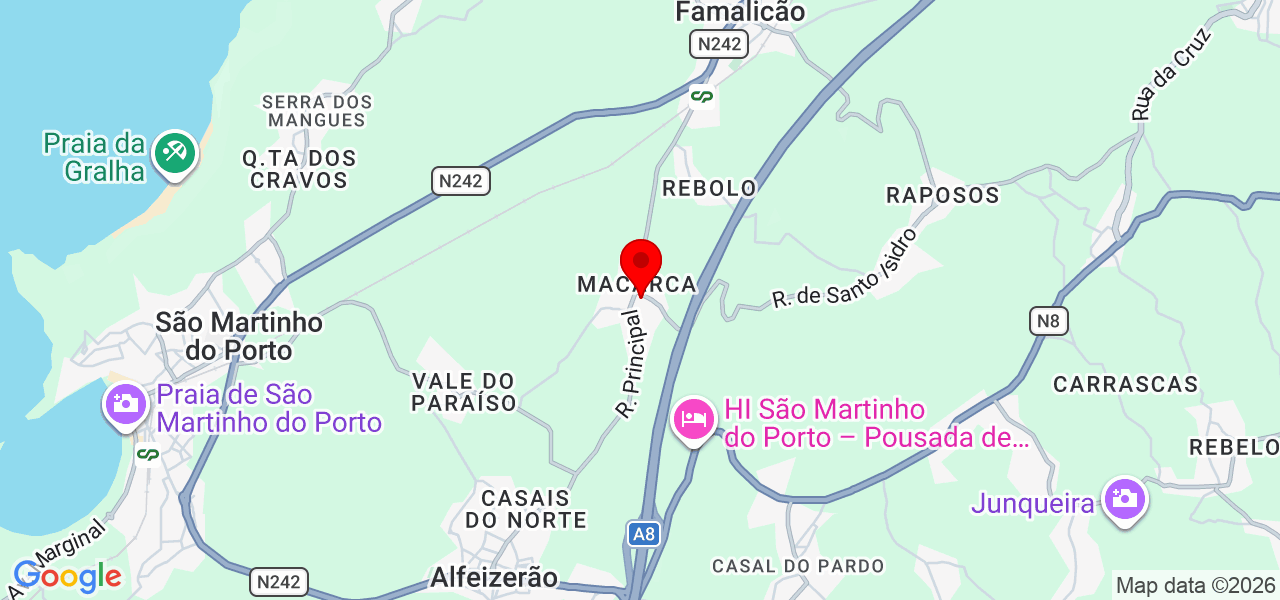 Hugo Silva - Leiria - Nazaré - Mapa