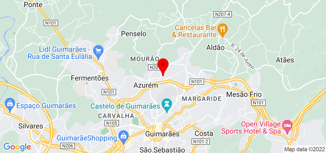 Milita - Braga - Guimarães - Mapa