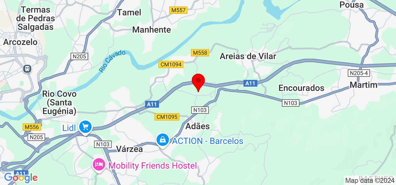 Andreia Domingues - Braga - Barcelos - Map