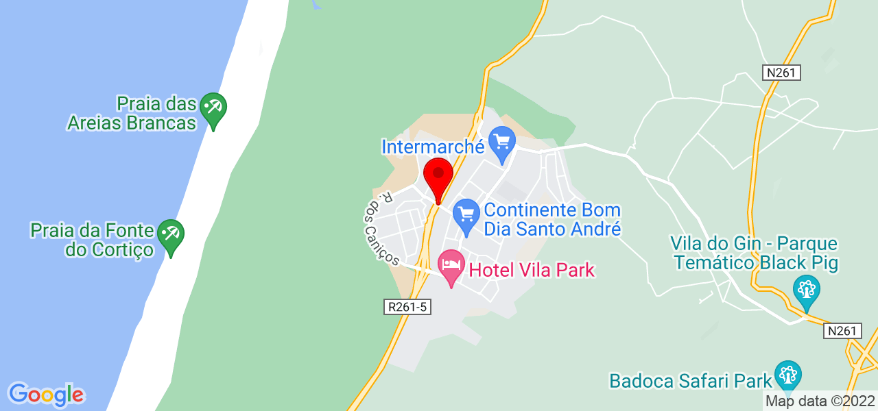 Isa Broncas - Setúbal - Santiago do Cacém - Mapa