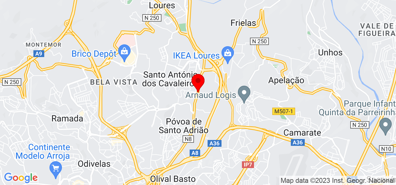 Jorge David, Repara&ccedil;&otilde;es JDavid - Lisboa - Loures - Mapa